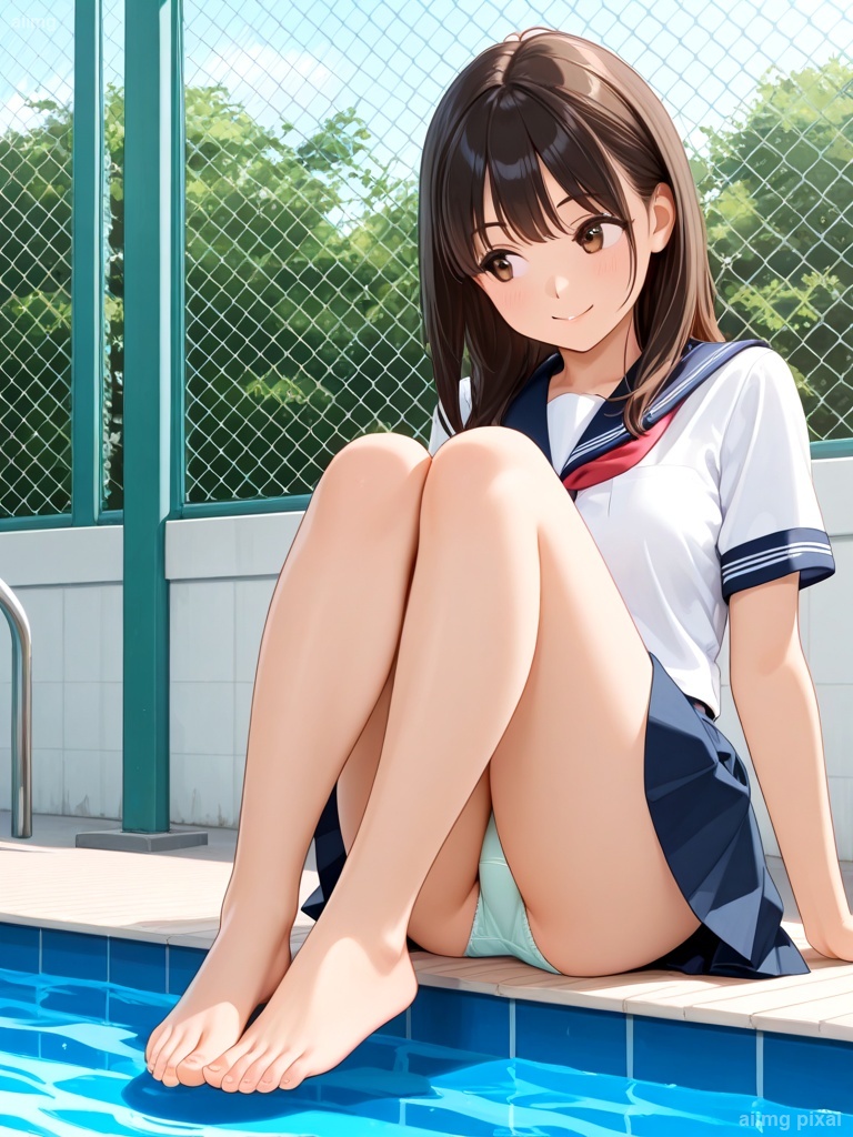 女の子の制服パンチラ：5