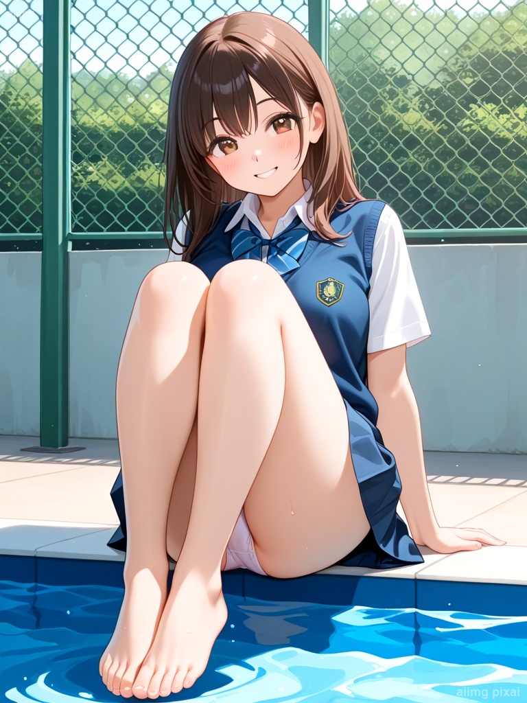 女の子の制服パンチラ：5