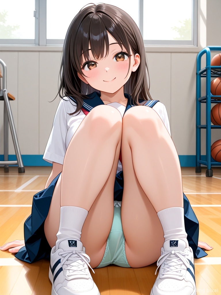 女の子の制服パンチラ：4