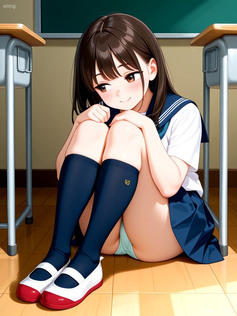 女の子の制服パンチラ：4