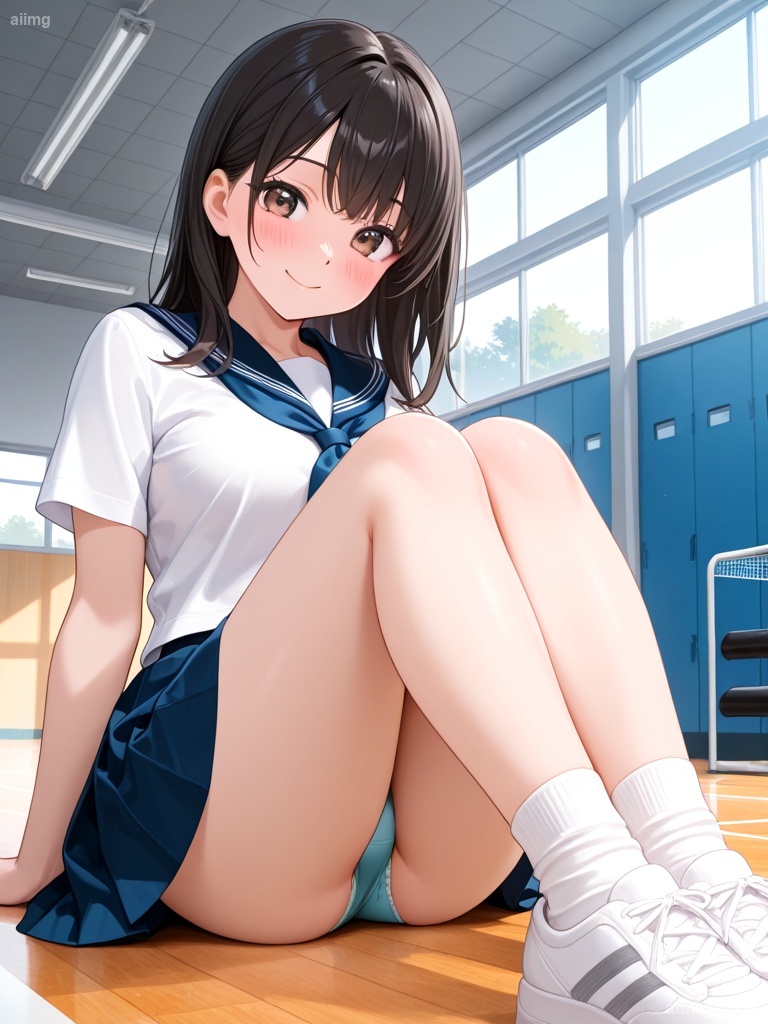 女の子の制服パンチラ：4