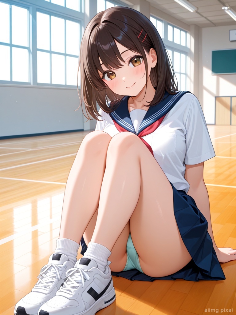 女の子の制服パンチラ：4