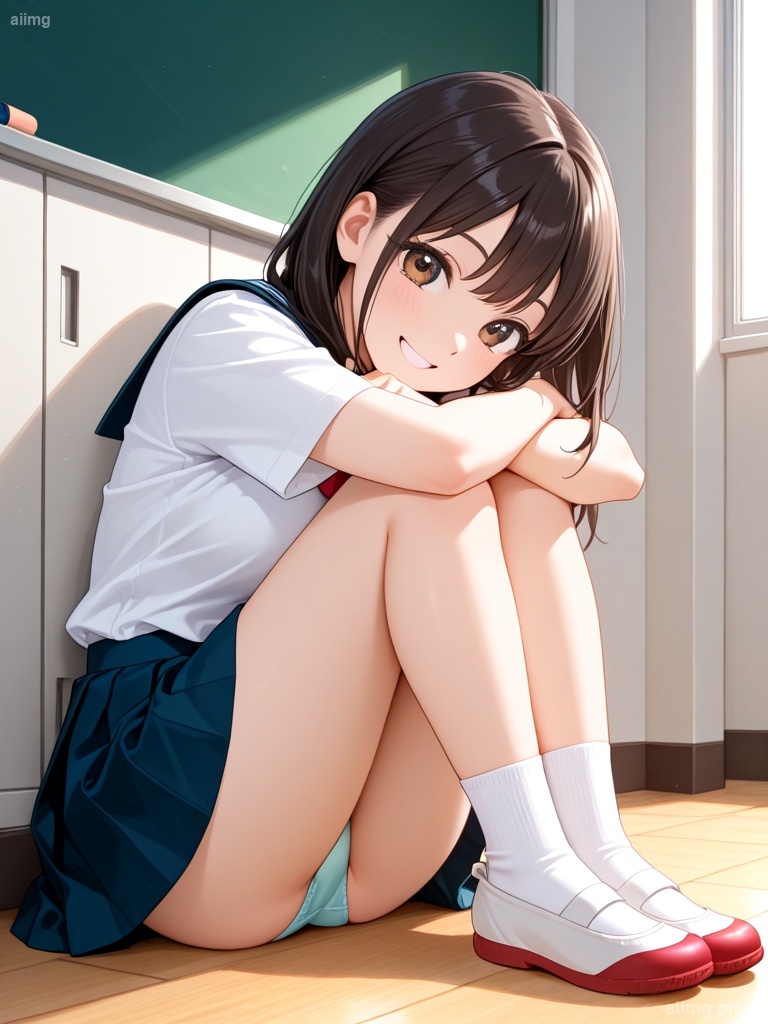 女の子の制服パンチラ：4