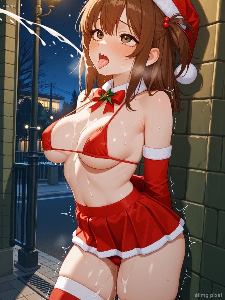 メリークリスマス 部屋でサンタ服の女の子：6
