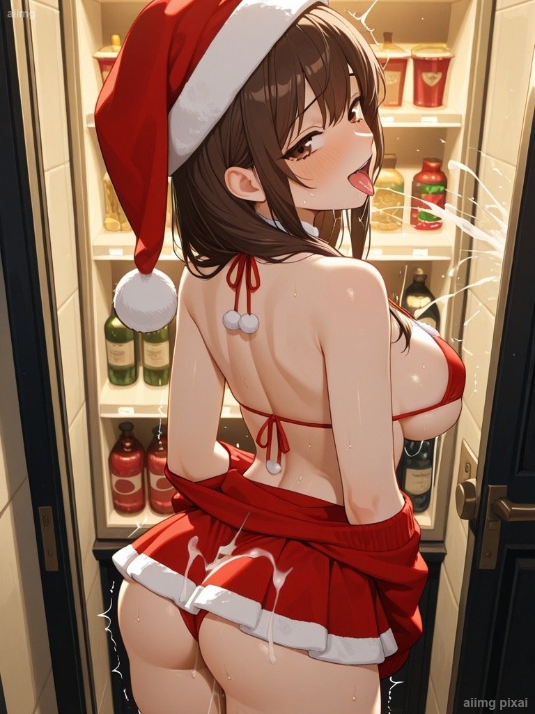 メリークリスマス 部屋でサンタ服の女の子：6