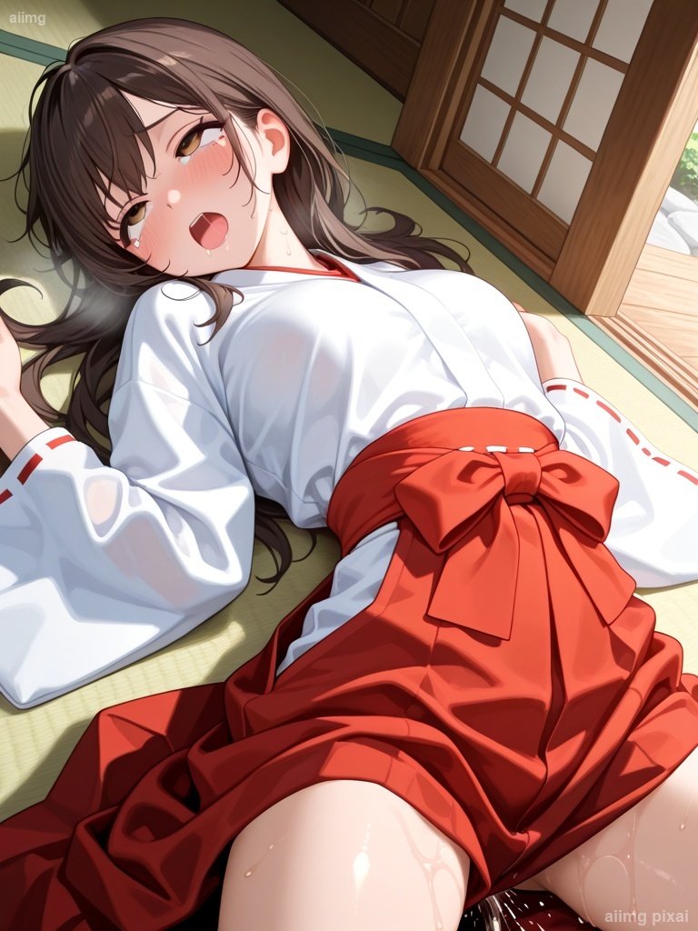 シーン 巫女服でエッチをしている女の子：4
