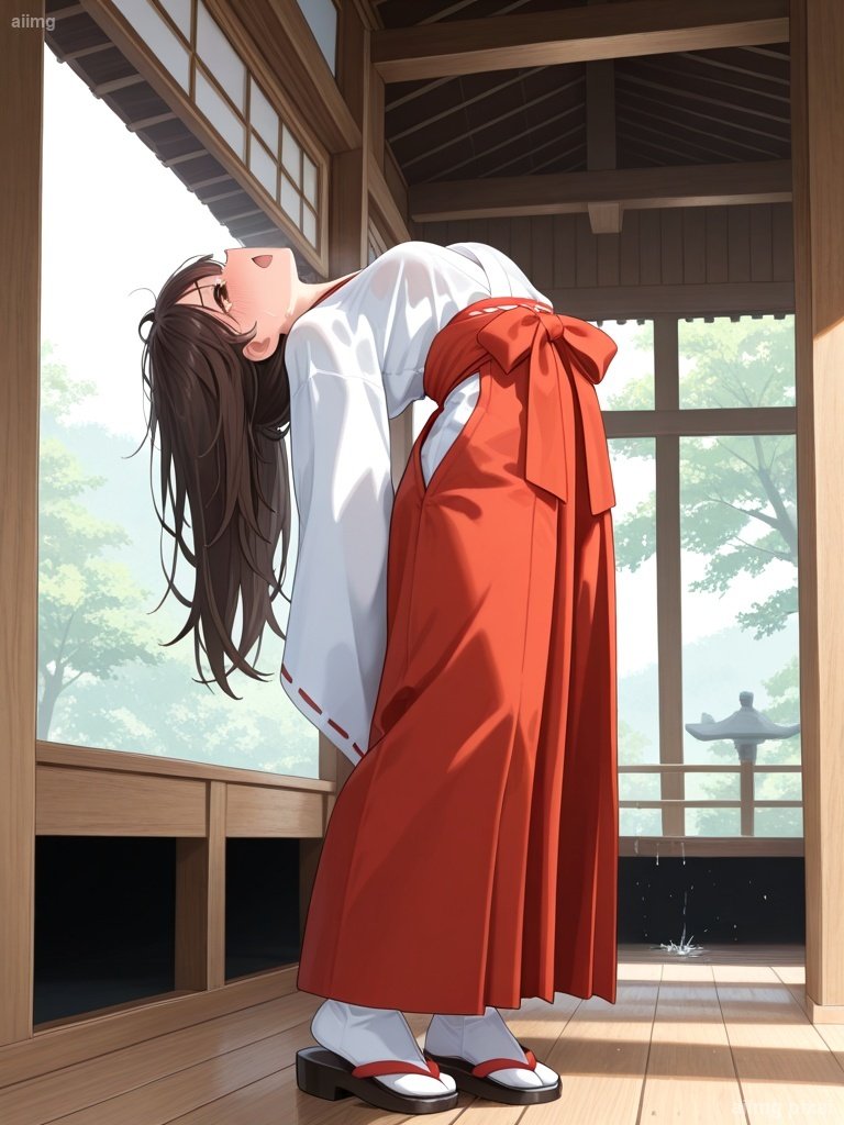 シーン 巫女服でエッチをしている女の子：4