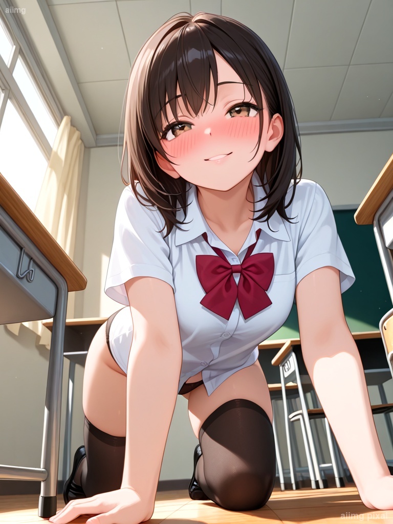 スカートを履いていない制服の女の子：2