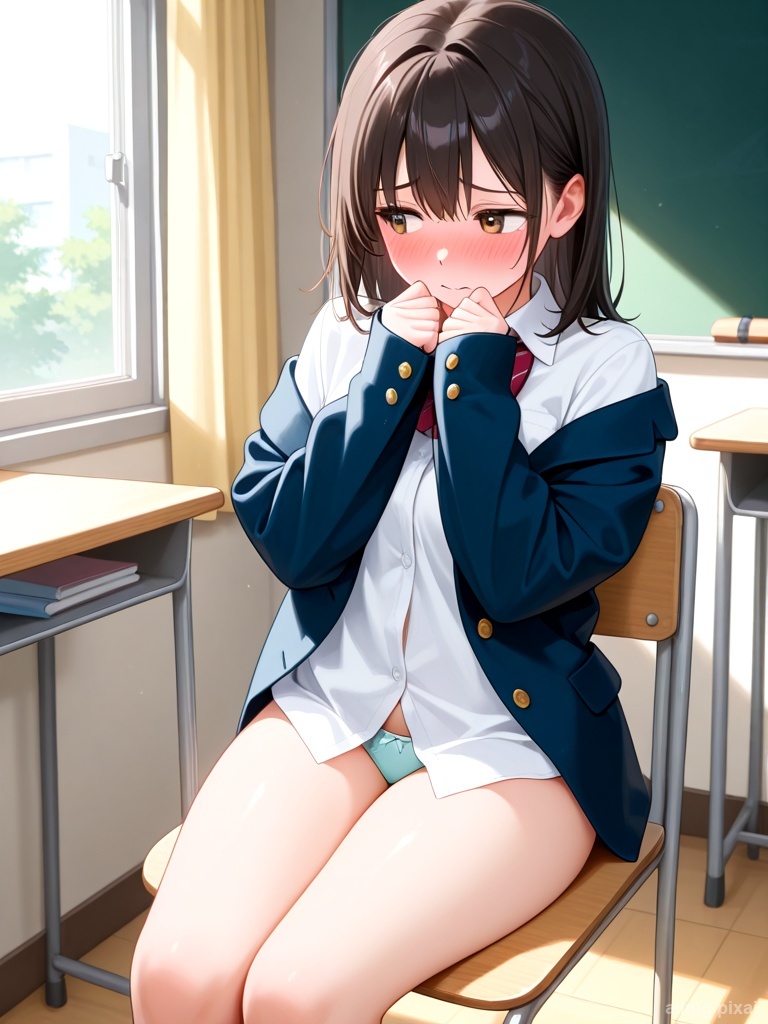 スカートを履いていない制服の女の子：2