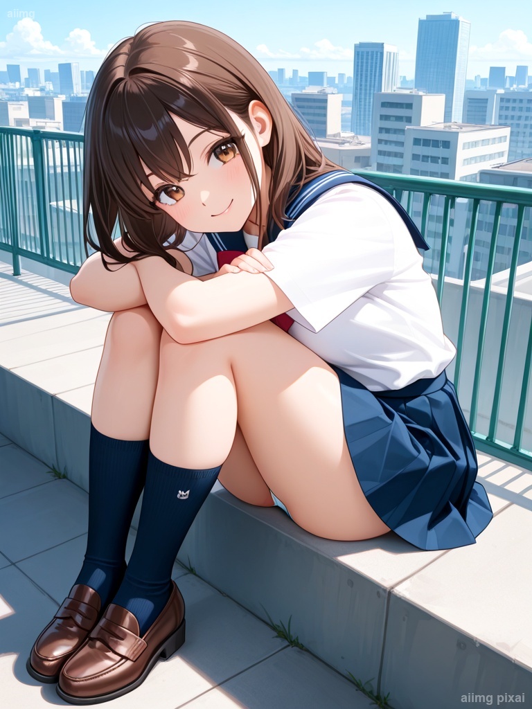 女の子の制服パンチラ：6