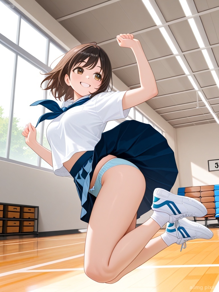 女の子の制服パンモロ：2