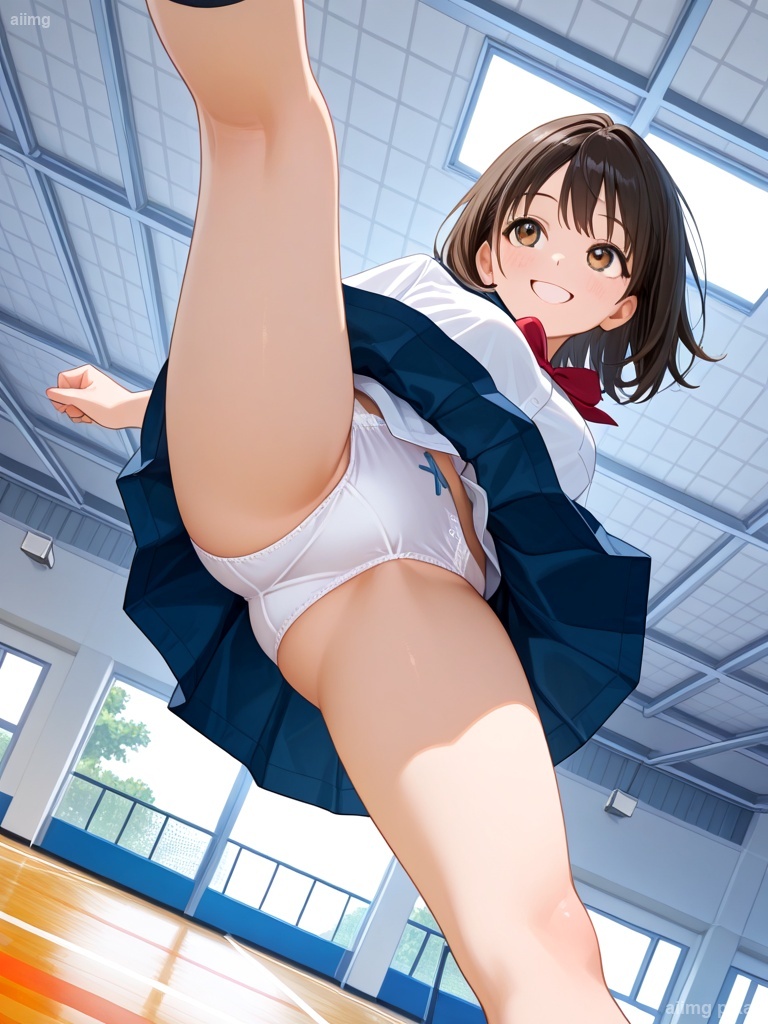 女の子の制服パンモロ：2