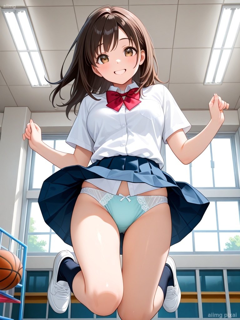 女の子の制服パンモロ：2