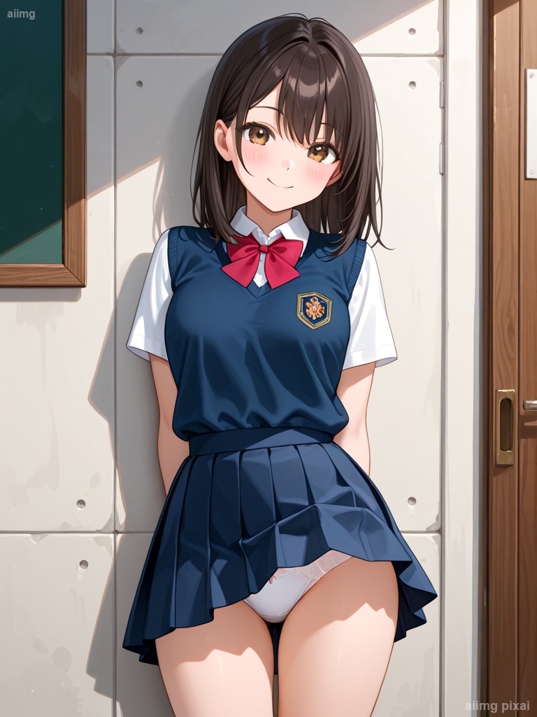 女の子の制服パンチラ：2