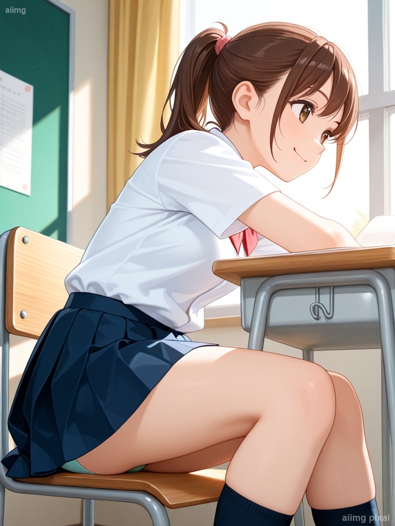 女の子の制服パンチラ：2