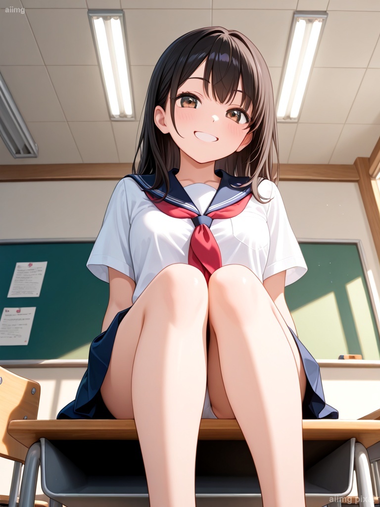 女の子の制服パンチラ：2