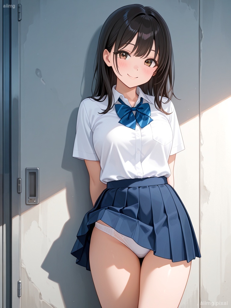 女の子の制服パンチラ：2