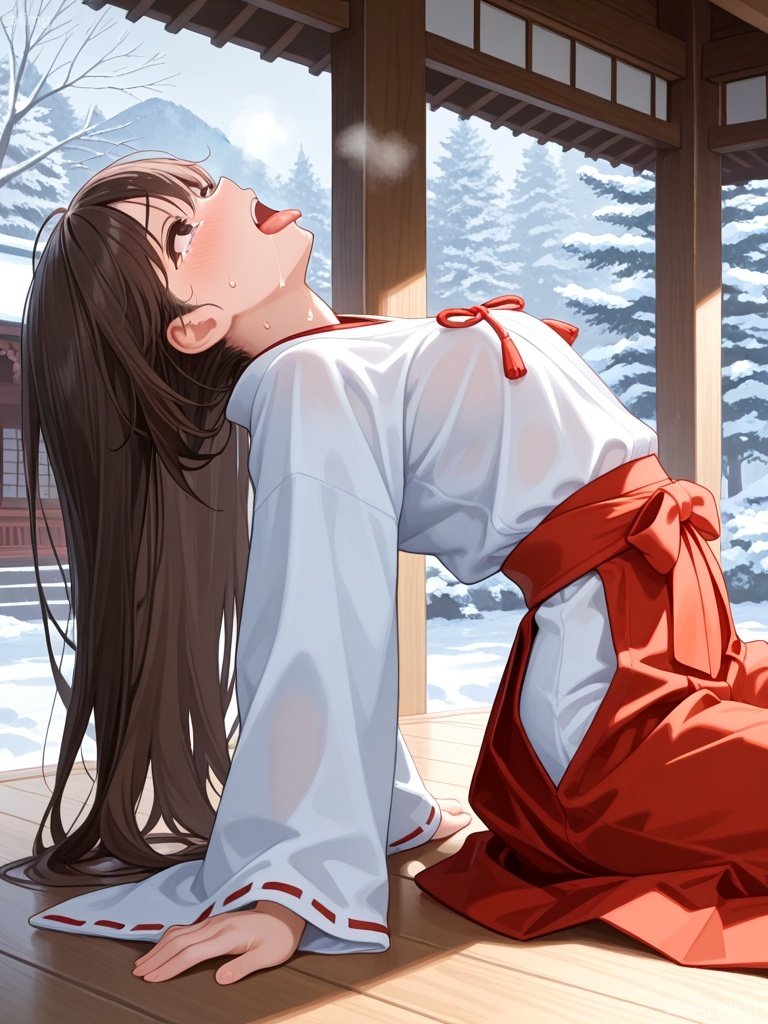 シーン 巫女服でエッチをしている女の子：3