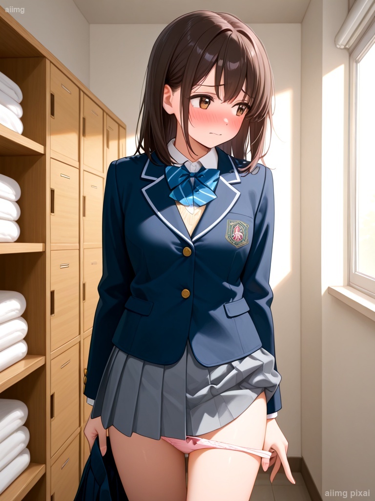 女の子のパンツ脱ぎかけ：1