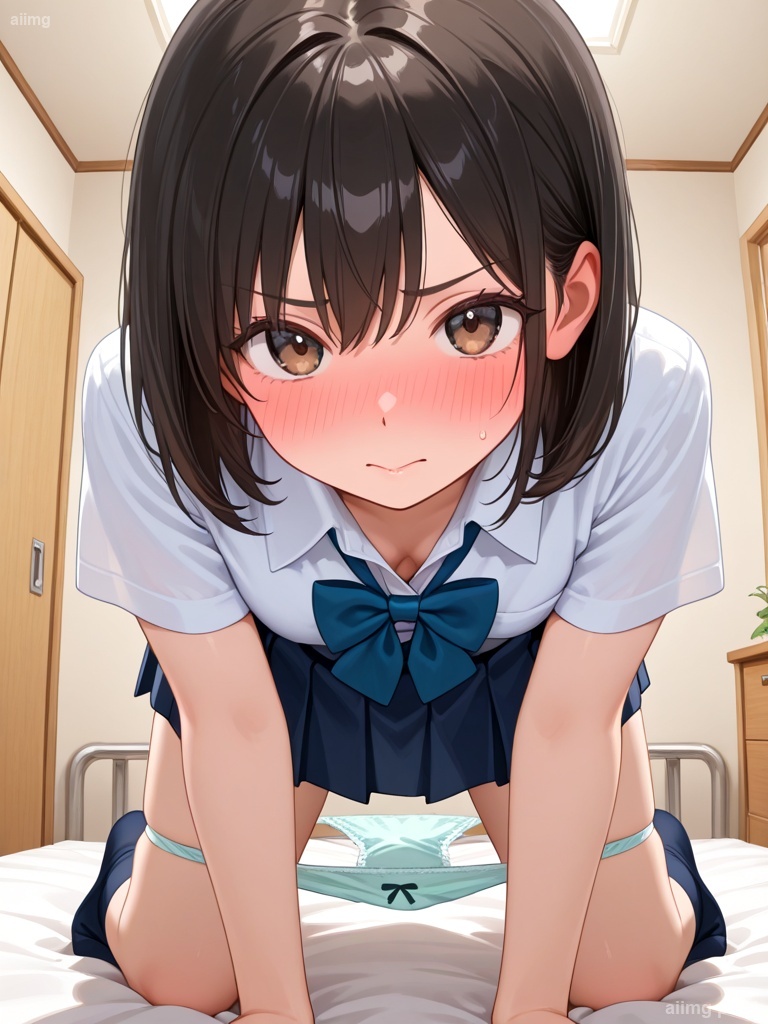 女の子のパンツ脱ぎかけ：1