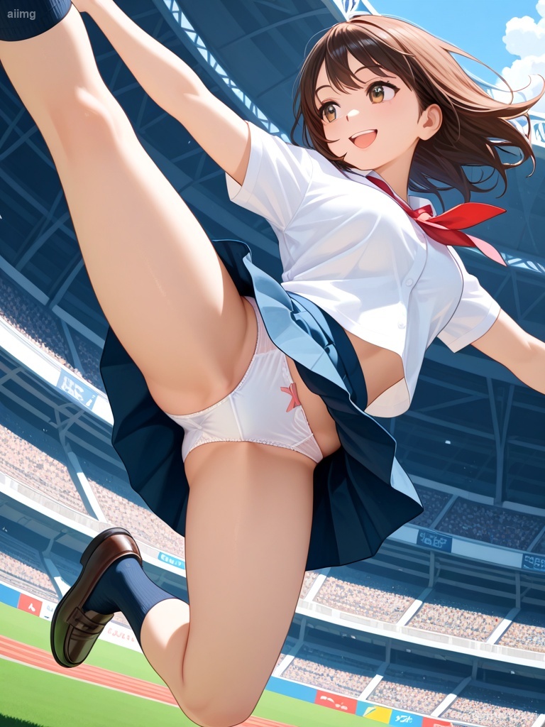 女の子の制服パンモロ：3