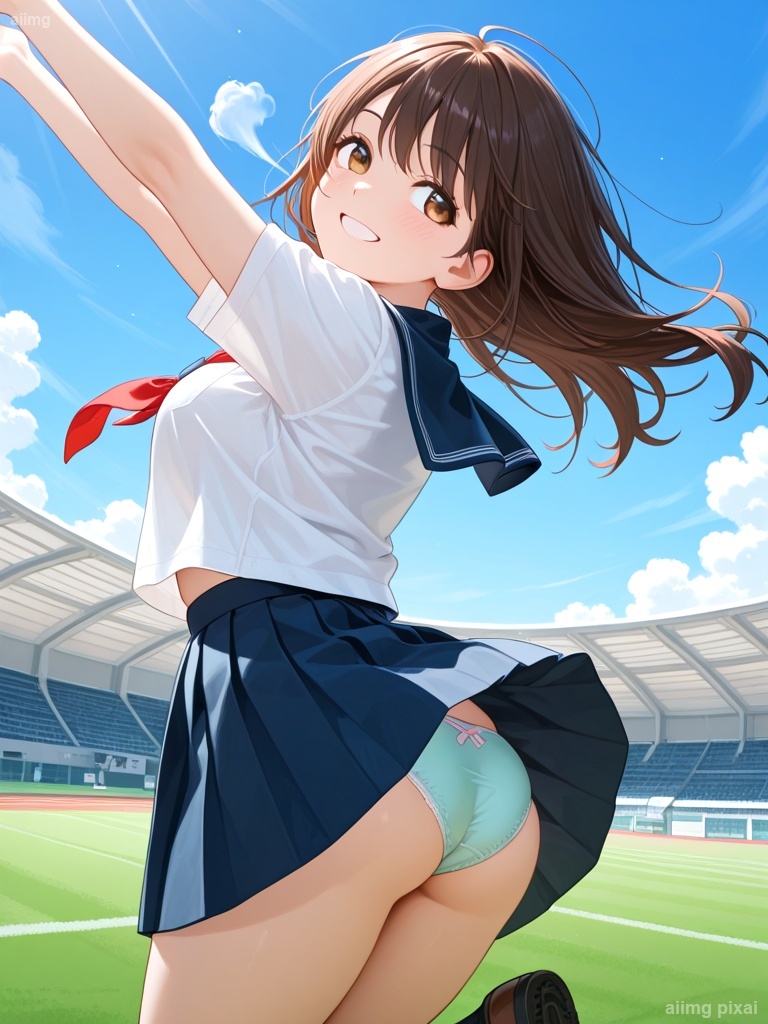 女の子の制服パンモロ：3