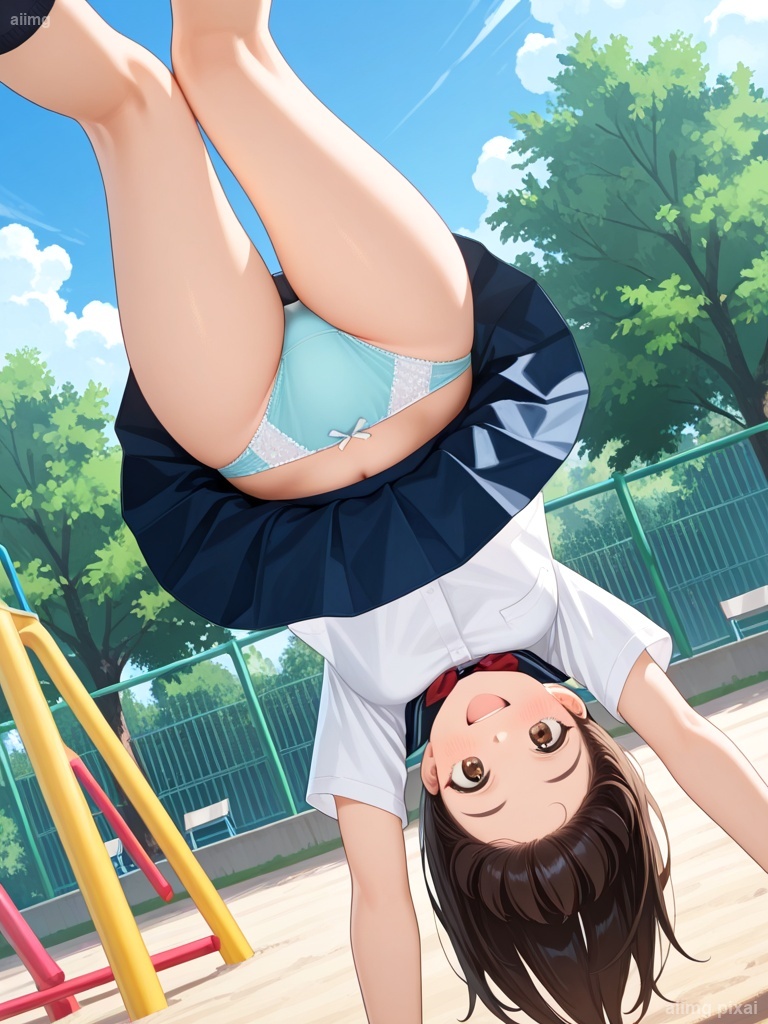 女の子の制服パンモロ：3