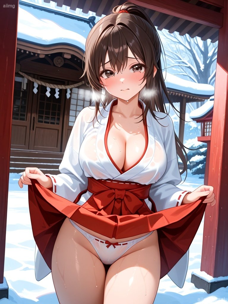 シーン 巫女服でエッチをしている女の子：1