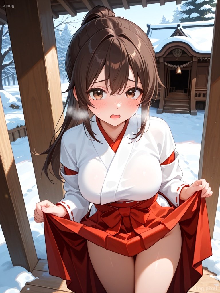 シーン 巫女服でエッチをしている女の子：1