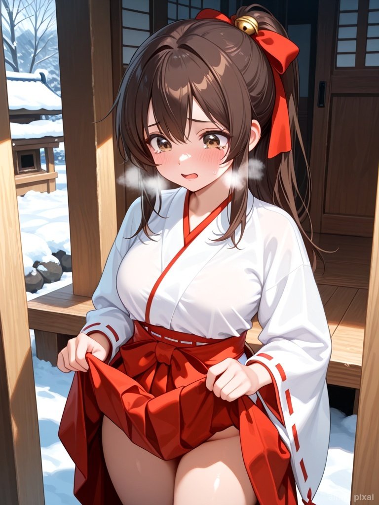 シーン 巫女服でエッチをしている女の子：1