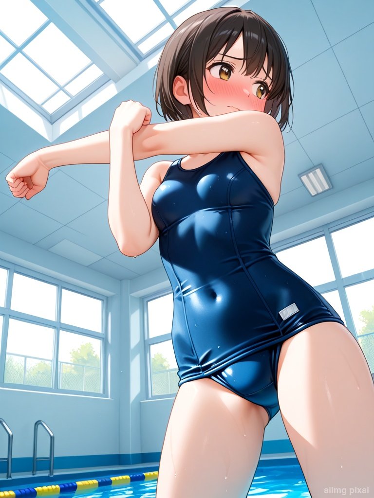 スクール水着の女の子：2