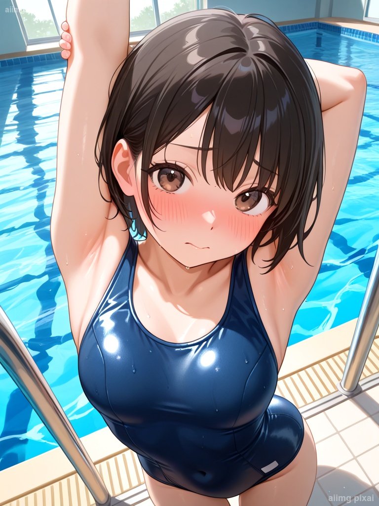 スクール水着の女の子：2