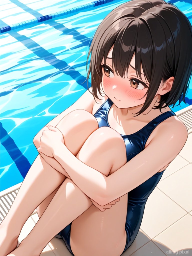 スクール水着の女の子：2