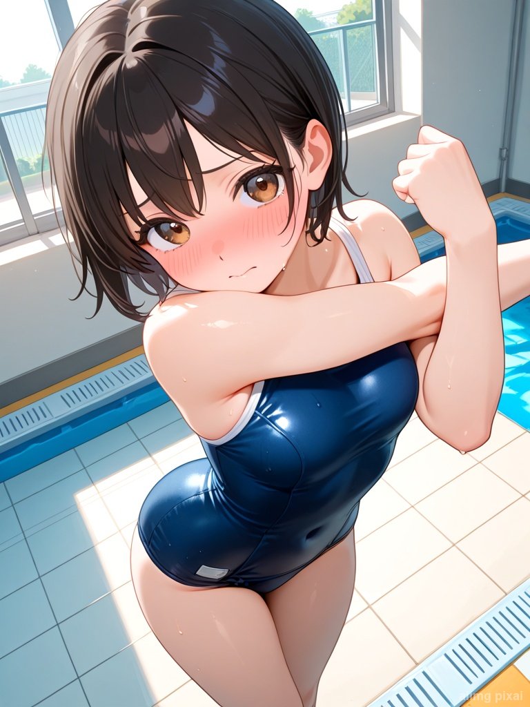 スクール水着の女の子：2