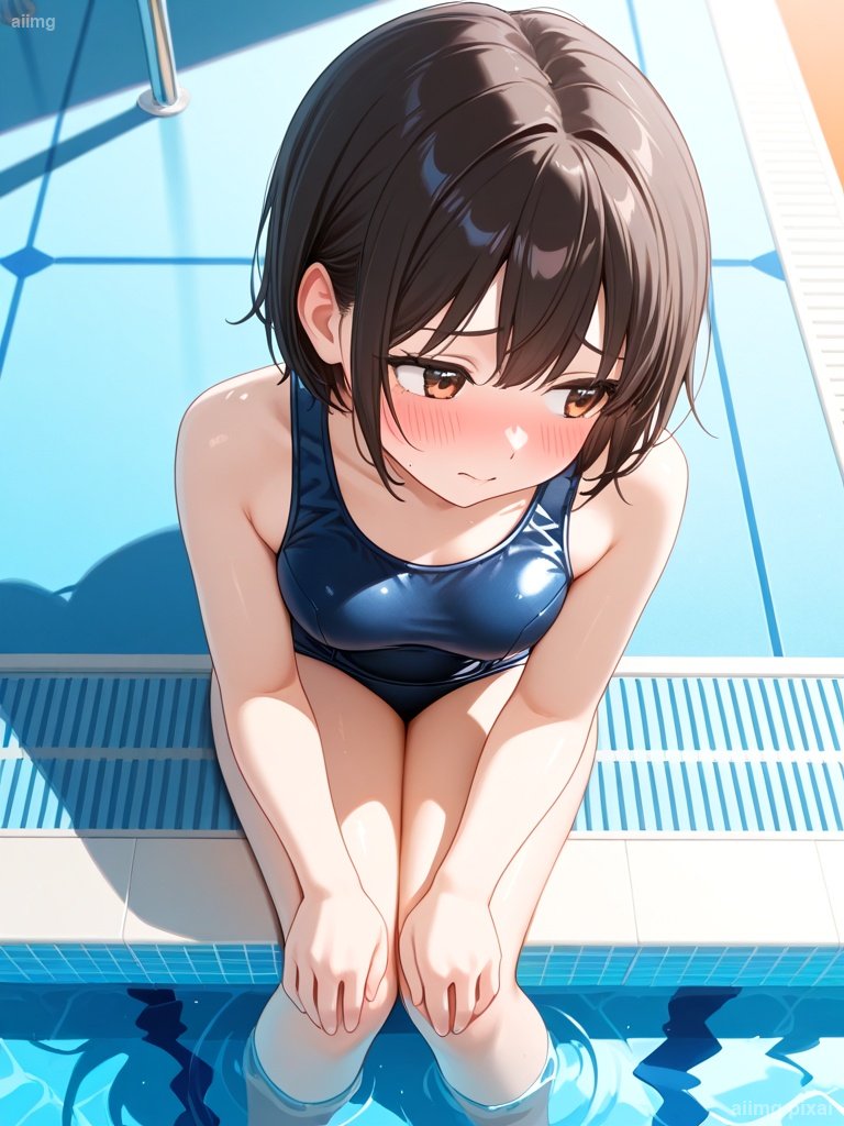 スクール水着の女の子：2