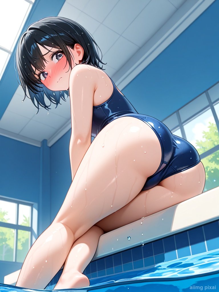 スクール水着の女の子：2