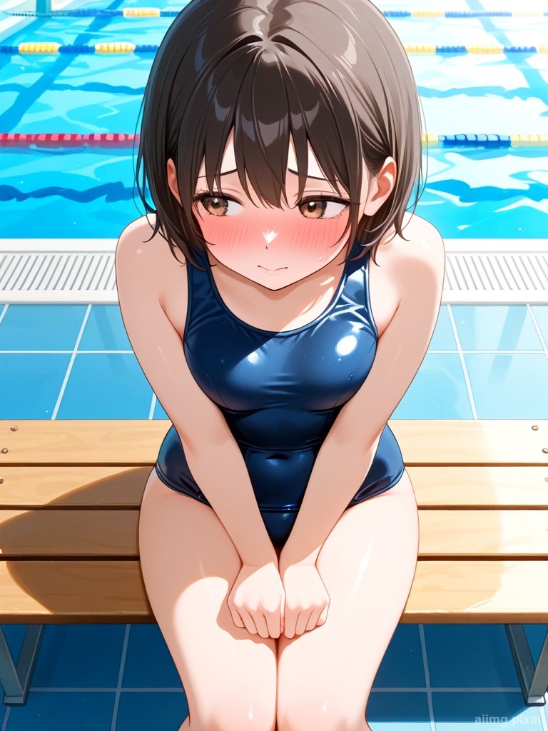 スクール水着の女の子：2