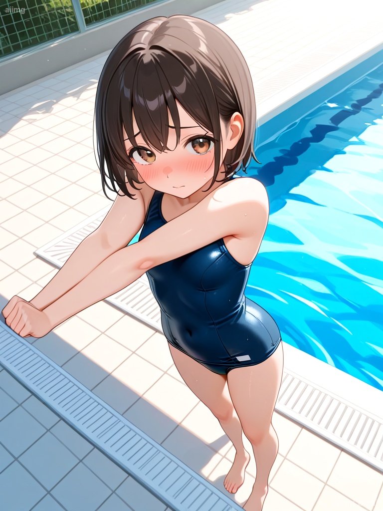 スクール水着の女の子：2