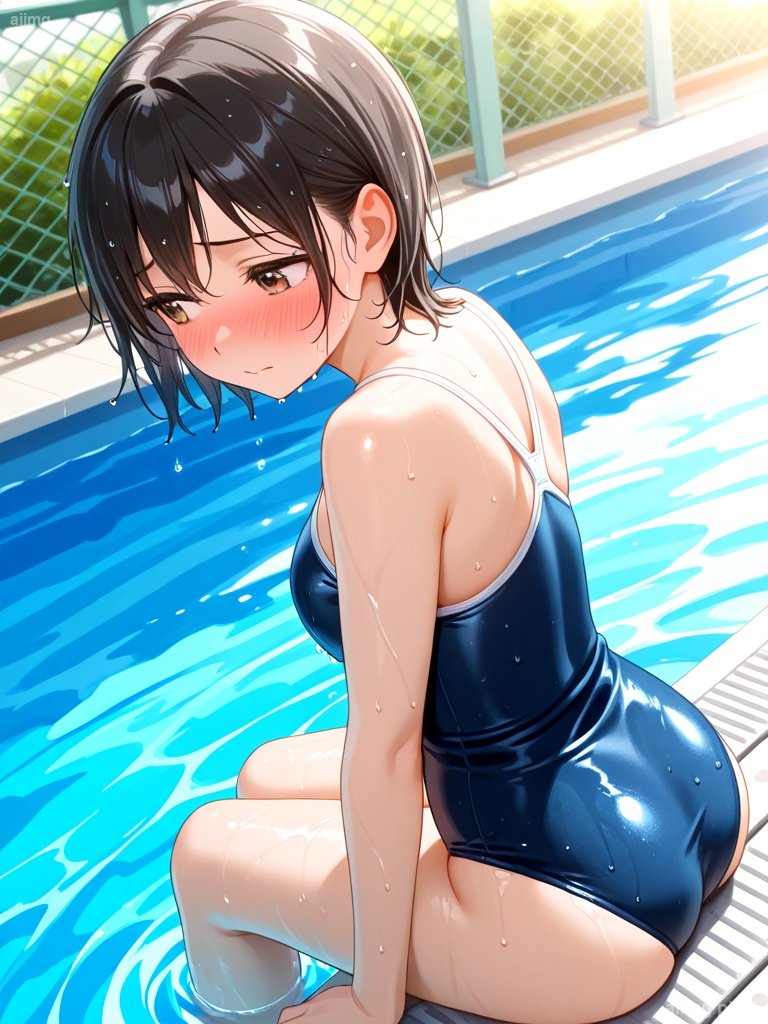 スクール水着の女の子：2