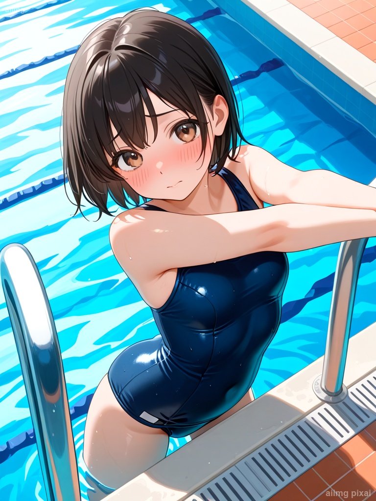 スクール水着の女の子：2