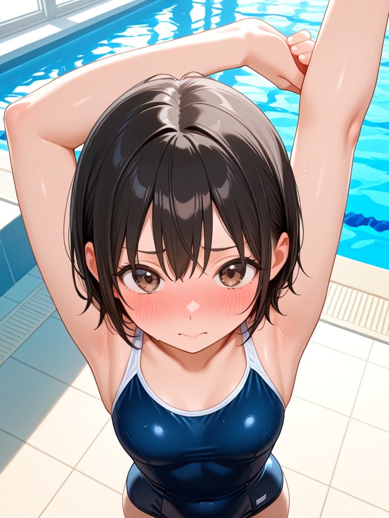 スクール水着の女の子：2