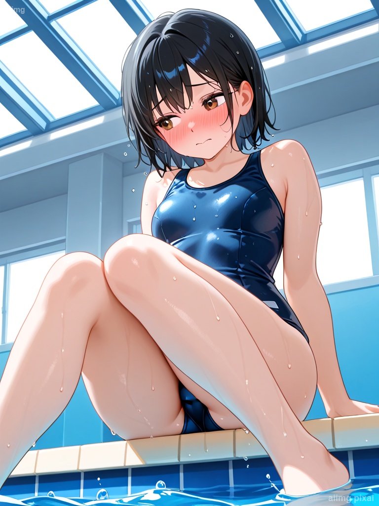 スクール水着の女の子：2