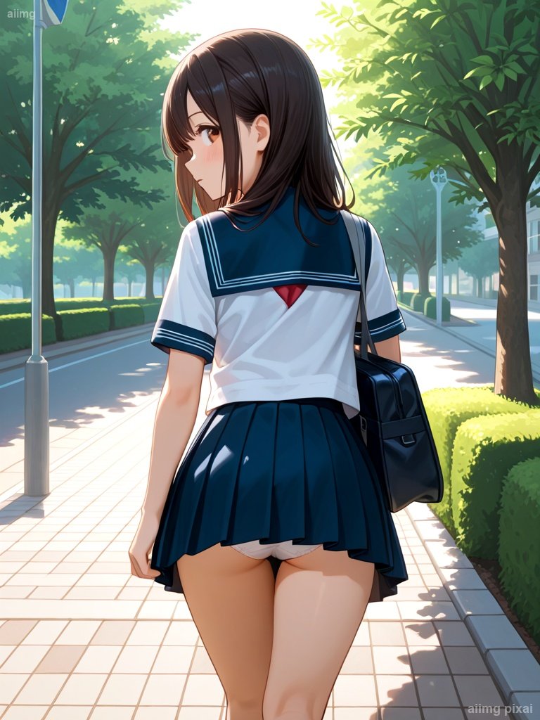 女の子の制服パンチラ：1