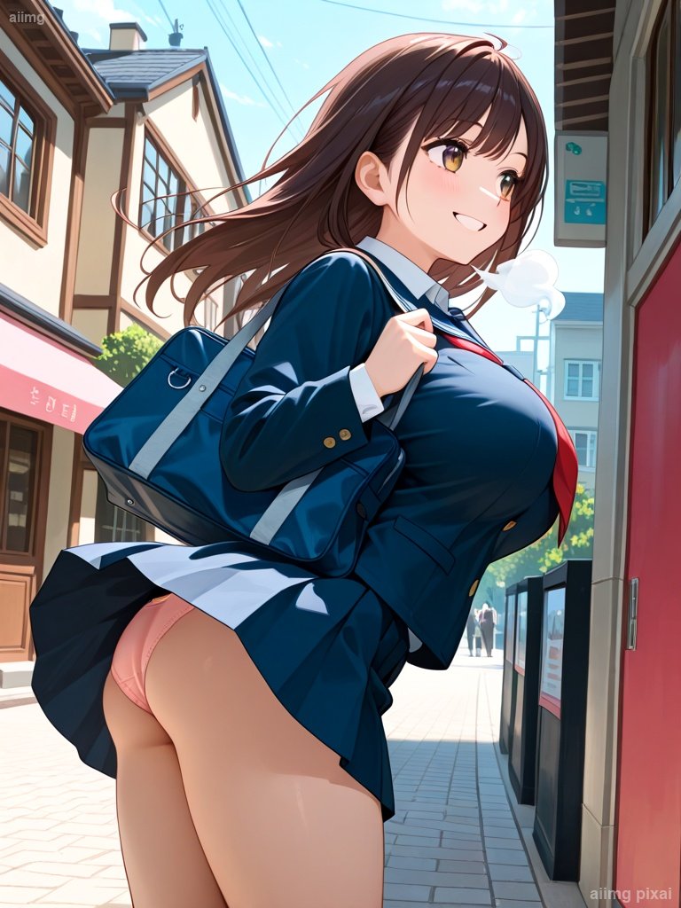 女の子の制服パンチラ：1