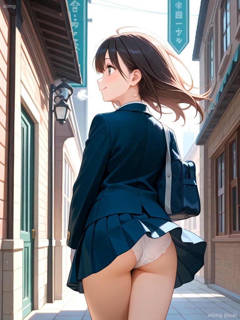 女の子の制服パンチラ：1