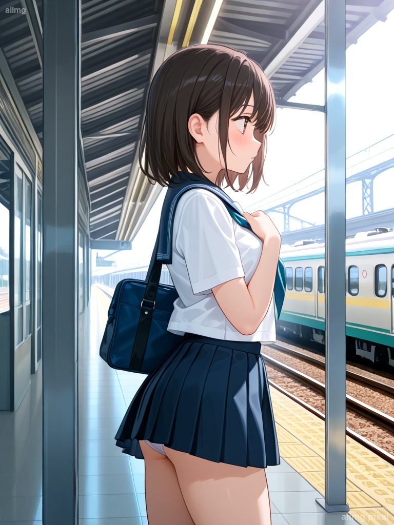 女の子の制服パンチラ：1