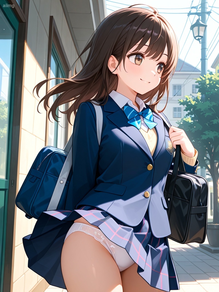 女の子の制服パンチラ：1