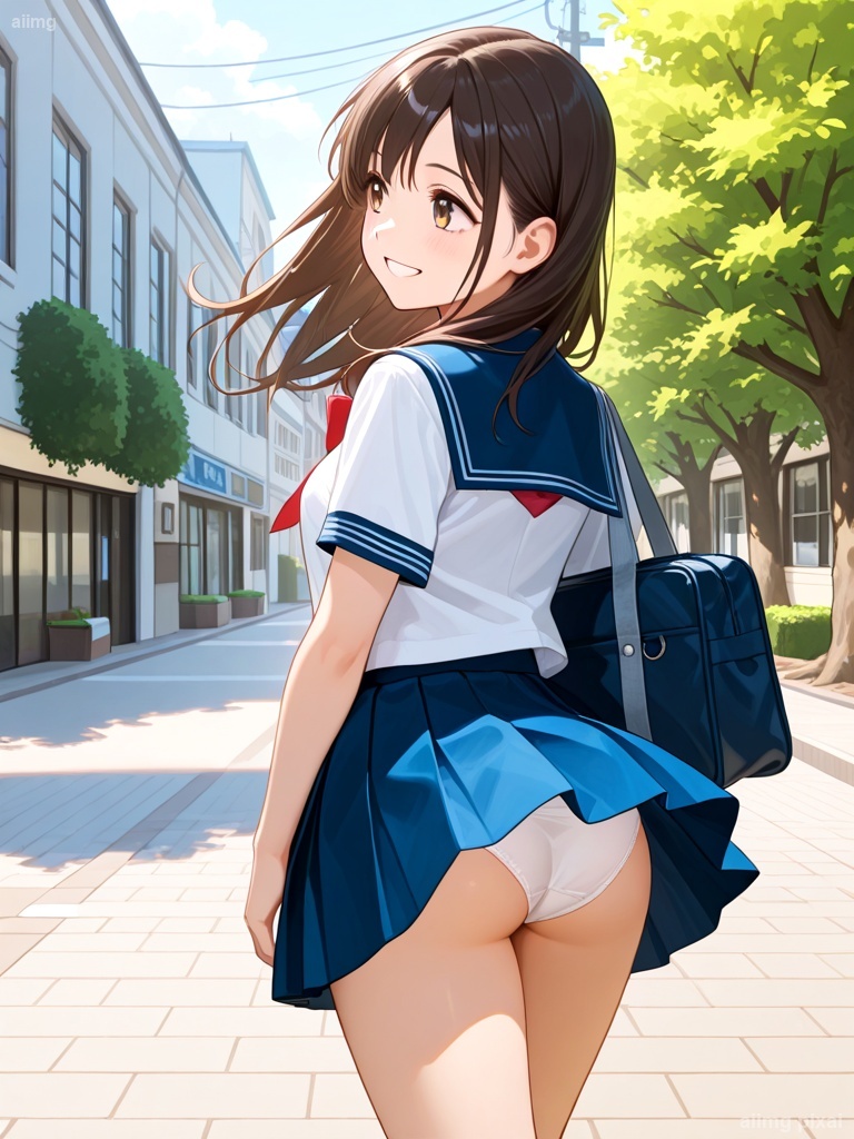 女の子の制服パンチラ：1
